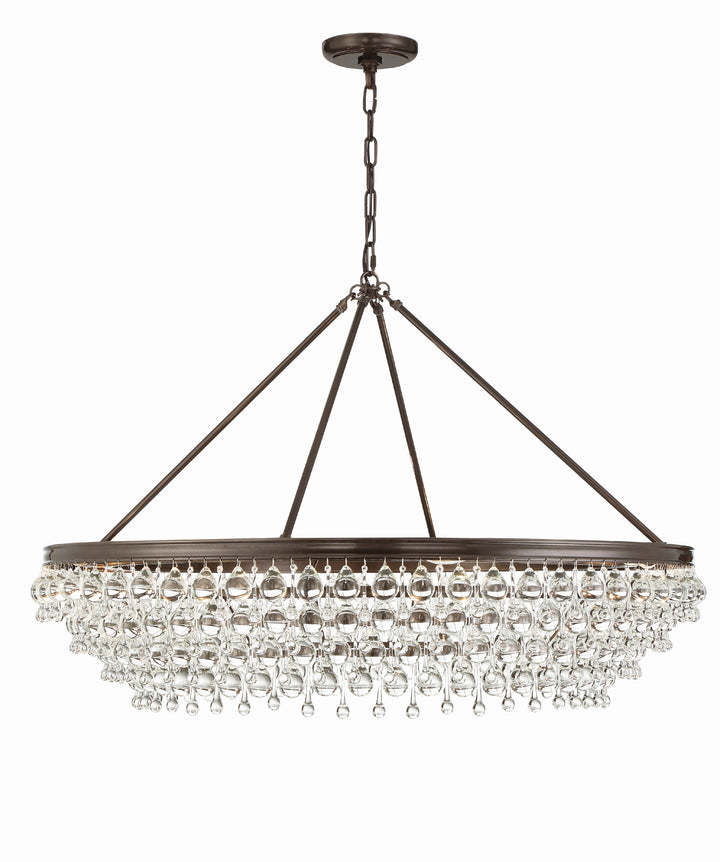 Crystorama Calypso 8 Light Crystal Teardrop Polished Chrome Chandelier