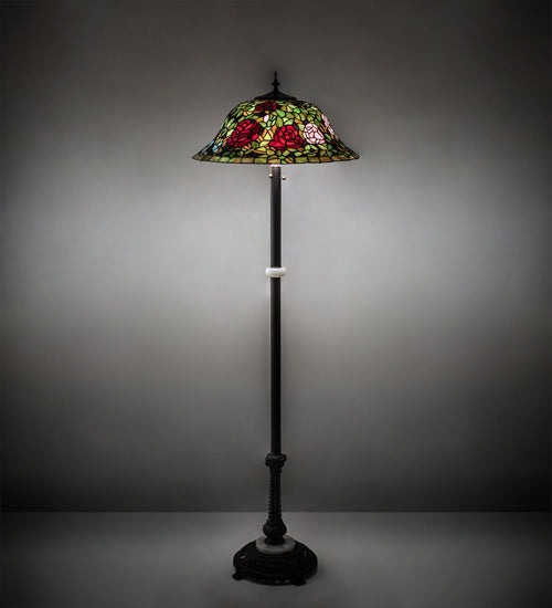 62" High Tiffany Rosebush Floor Lamp