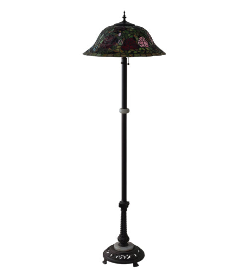 62" High Tiffany Rosebush Floor Lamp