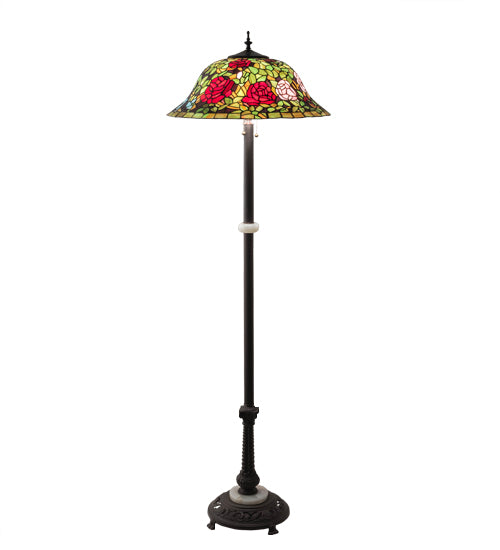 62" High Tiffany Rosebush Floor Lamp