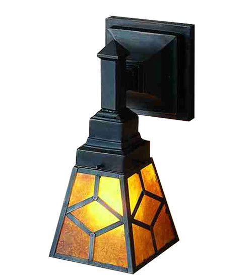 5" Wide Diamond Craftsman Wall Sconce