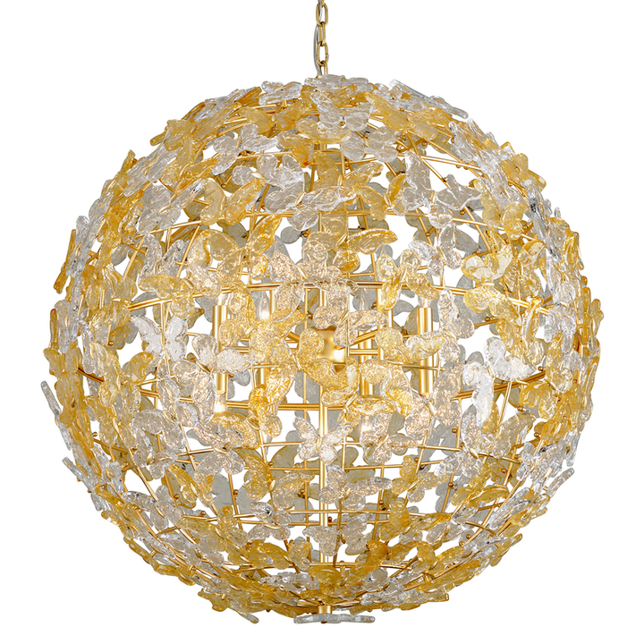 Milan Pendant 41" - Gold Leaf