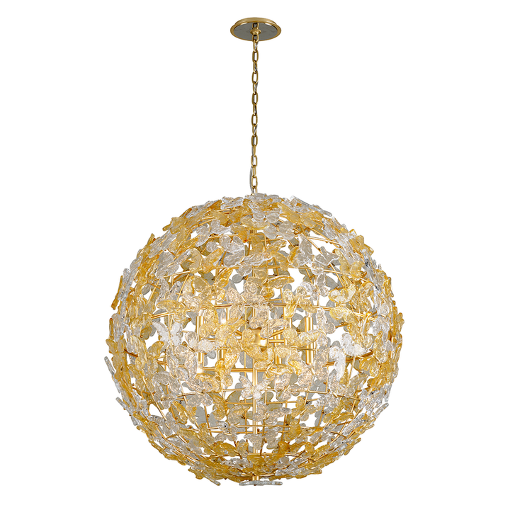 Milan Pendant 41" - Gold Leaf