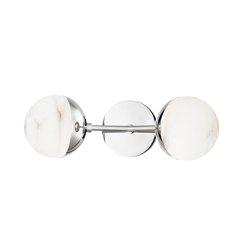 Saratoga 2 Light Wall Sconce - Polished Nickel