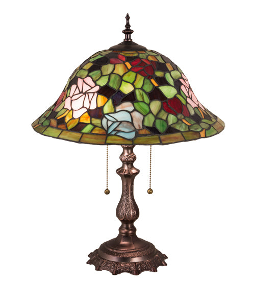 19"H Tiffany Rosebush Table Lamp