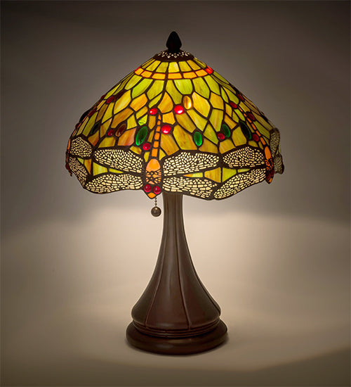 18"H Tiffany Hanginghead Dragonfly Accent Lamp