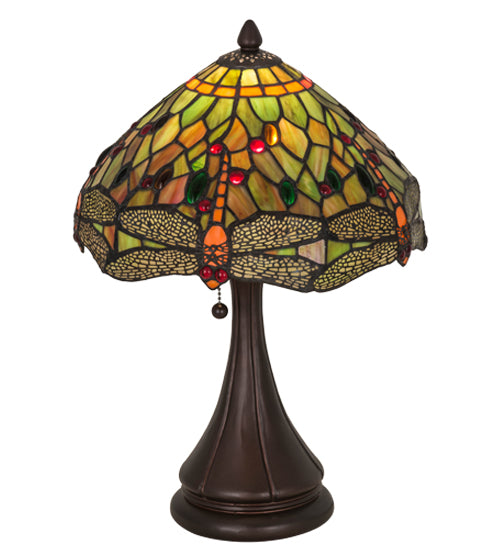 18"H Tiffany Hanginghead Dragonfly Accent Lamp