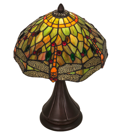 18"H Tiffany Hanginghead Dragonfly Accent Lamp