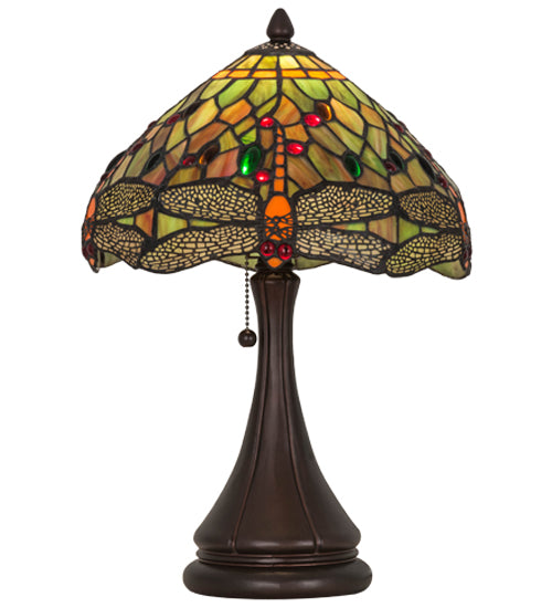 18"H Tiffany Hanginghead Dragonfly Accent Lamp