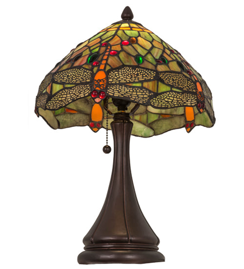 18"H Tiffany Hanginghead Dragonfly Accent Lamp