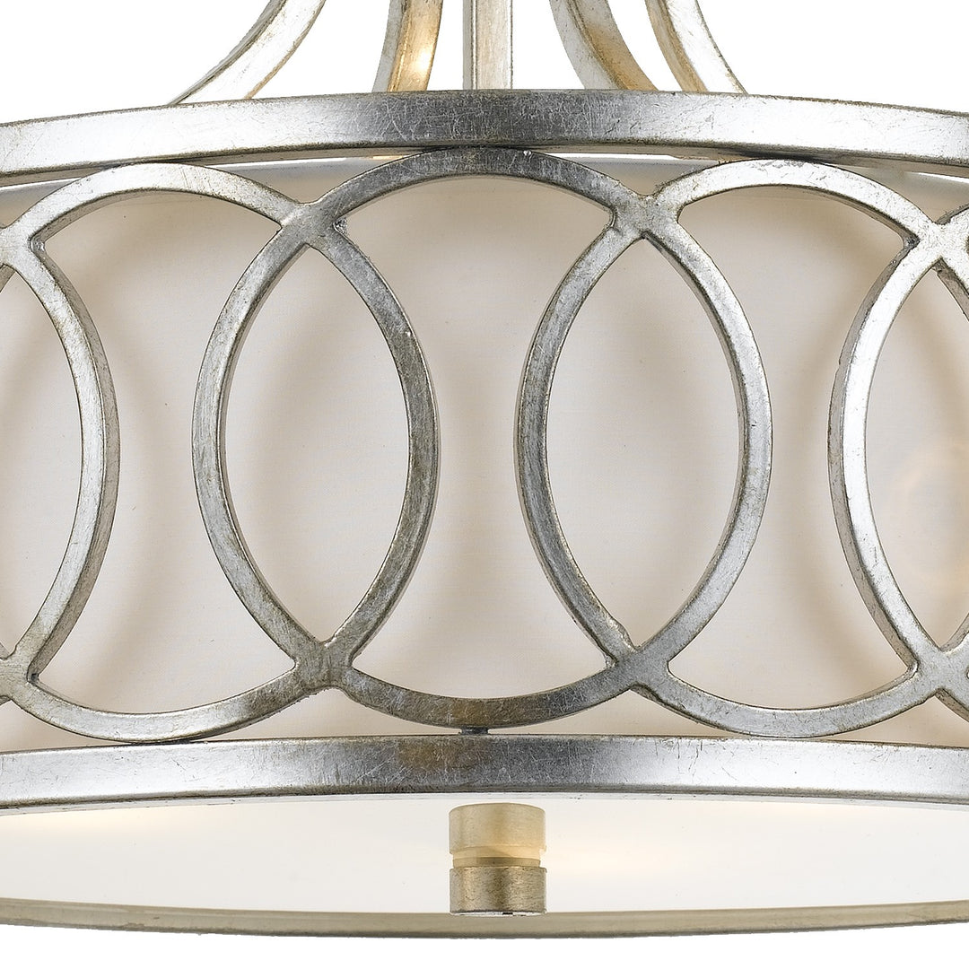 Crystorama Libby Langdon Graham 3 Light Antique Gold Semi Flush Mount