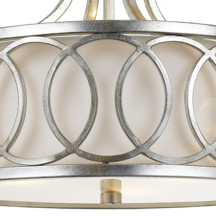 Crystorama Libby Langdon Graham 3 Light Antique Gold Semi Flush Mount