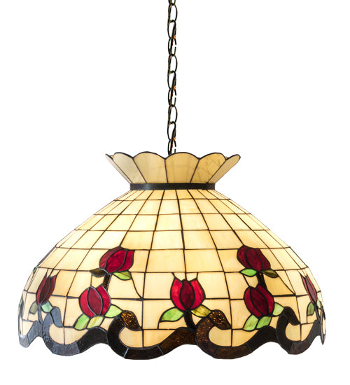 23" Wide Roseborder Pendant