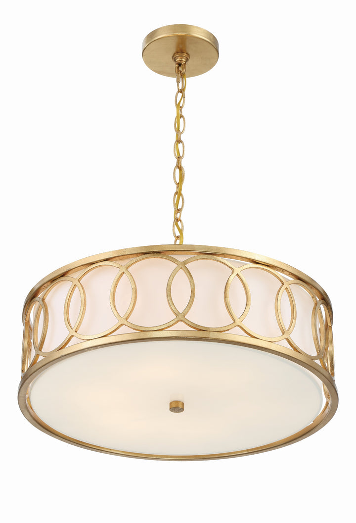 Crystorama Libby Langdon Graham 6 Light Antique Gold Chandelier