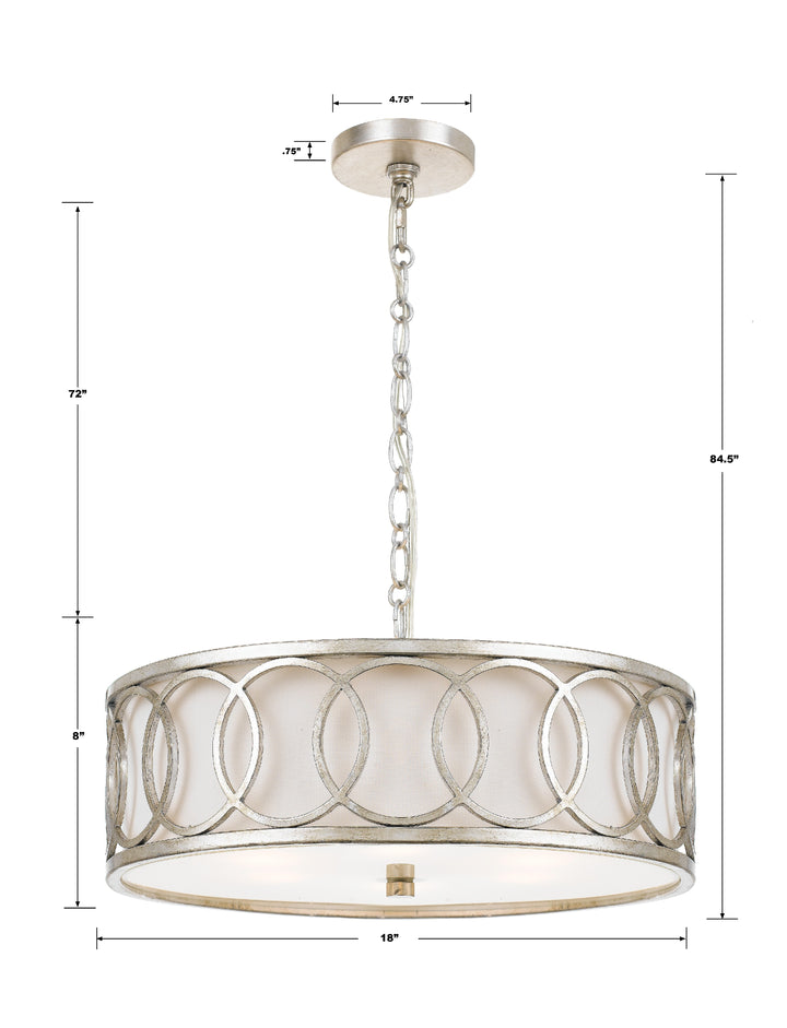 Crystorama Libby Langdon Graham 6 Light Antique Gold Chandelier