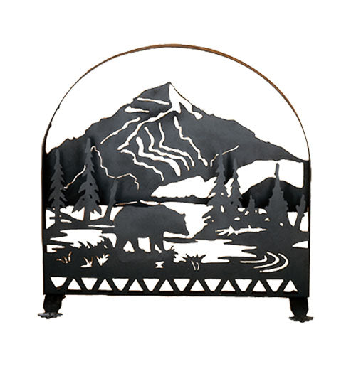 30"W X 30"H Bear Creek Arched Fireplace Screen