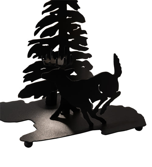 13" High Deer Through The Trees Table Base