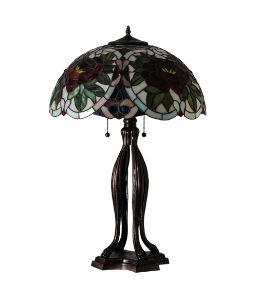 30" High Renaissance Rose Table Lamp