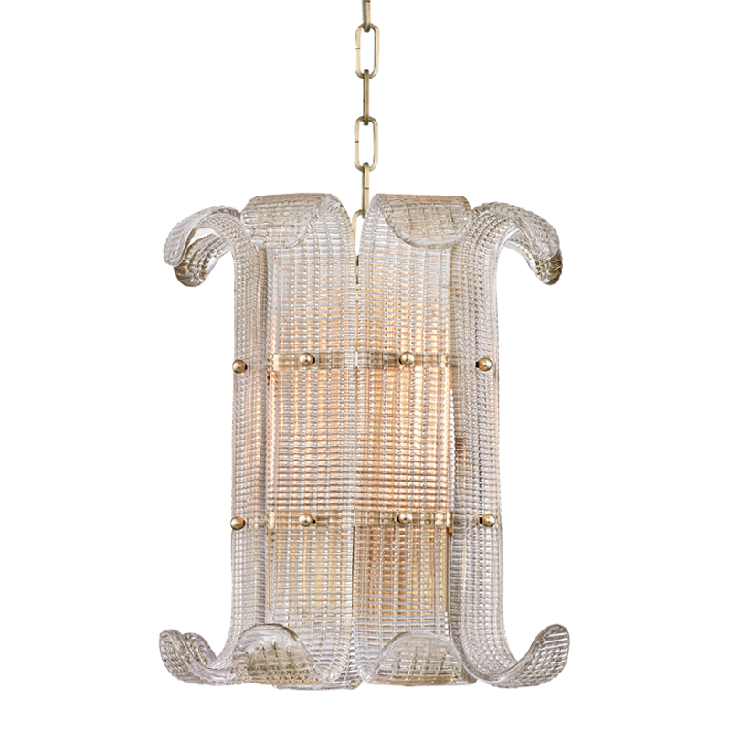 Brasher Chandelier 14" - Aged Brass