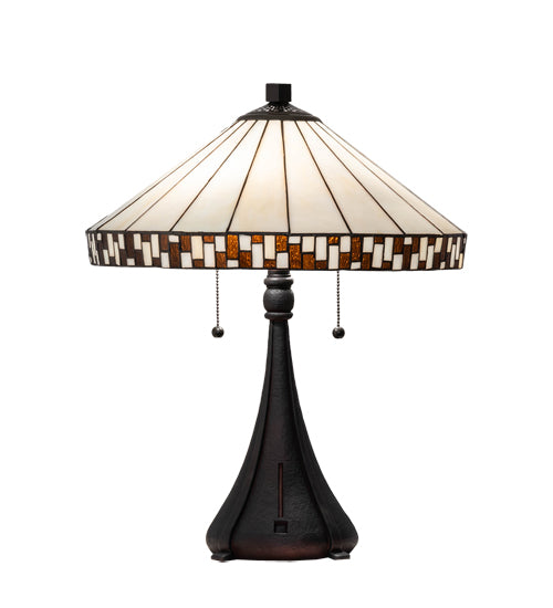 22" High Checkerboard Table Lamp