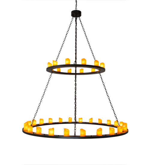 72"W Loxley 36 Lt Two Tier Chandelier