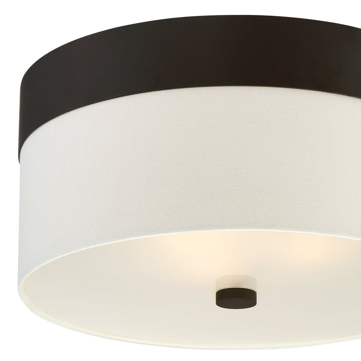 Crystorama Libby Langdon Grayson 3 Light Dark Bronze Flush Mount