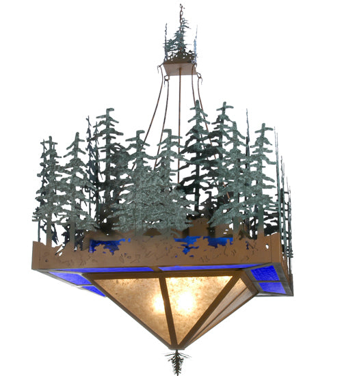 60" Square Pine Lake Inverted Pendant