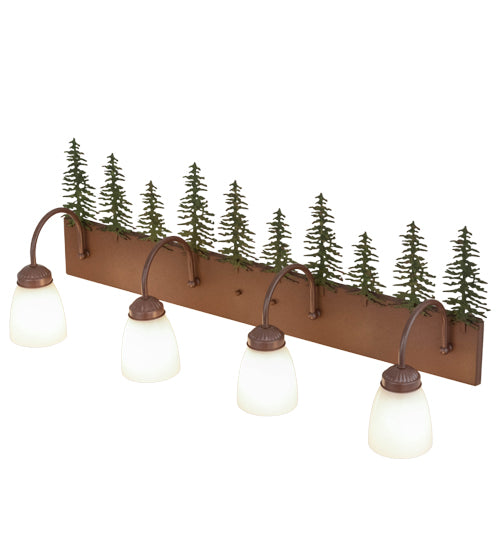 35"W Tall Pines 4 Lt Vanity Light