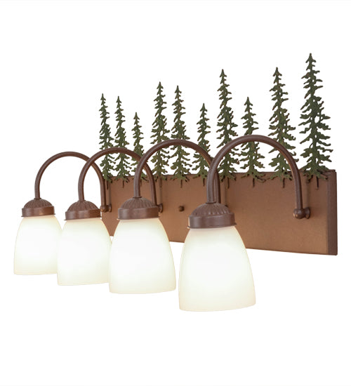 35"W Tall Pines 4 Lt Vanity Light