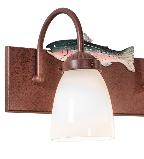 33" Wide Rainbow Trout 4 Light Vanity Light