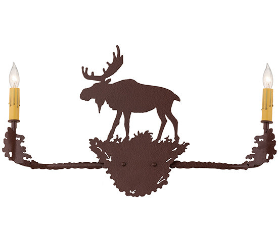 25"W Moose 2 Lt Wall Sconce