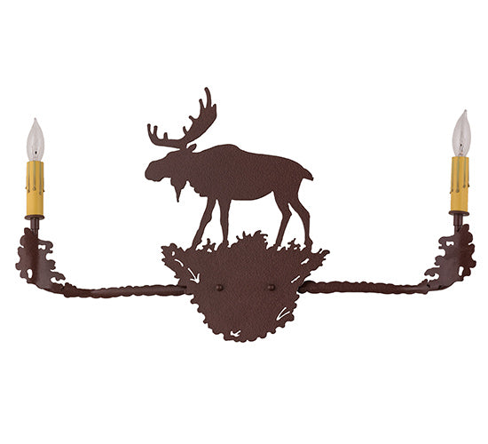 25"W Moose 2 Lt Wall Sconce