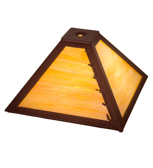 12" Square Leaf Edge Shade