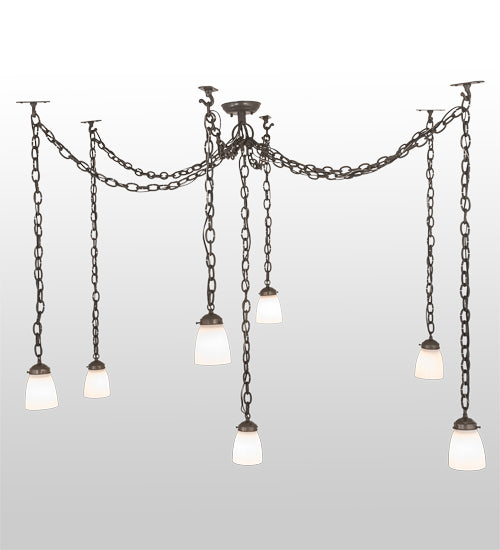 12-126" Wide Castilian 7 Light Adjustable Pendant