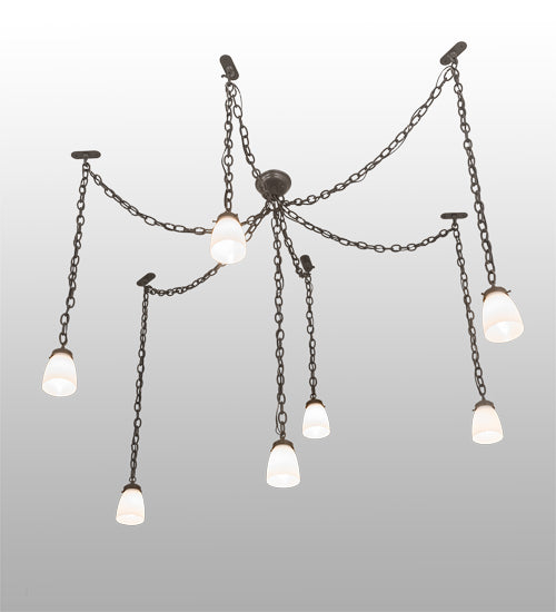 12-126" Wide Castilian 7 Light Adjustable Pendant