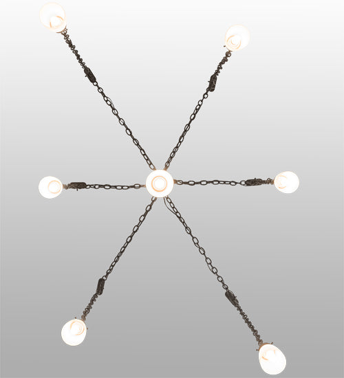 12-126" Wide Castilian 7 Light Adjustable Pendant