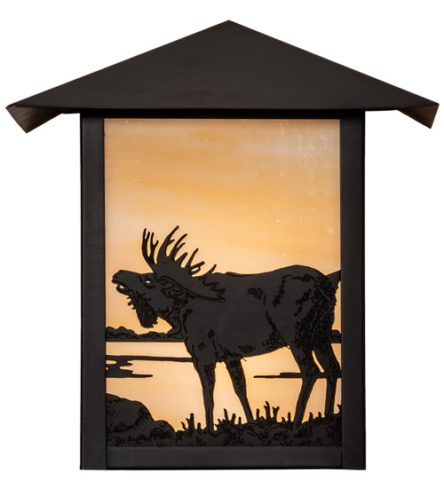 9" Wide Seneca Moose Wall Sconce