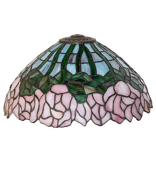 12" Wide Tiffany Cabbage Rose Shade