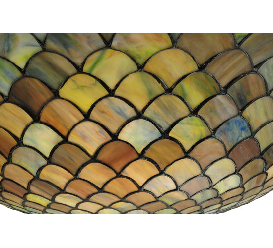 24" Wide Tiffany Fishscale Shade