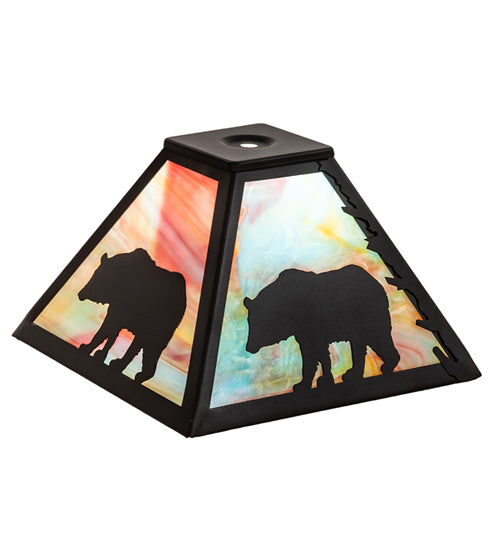 7" Square Lone Bear Shade