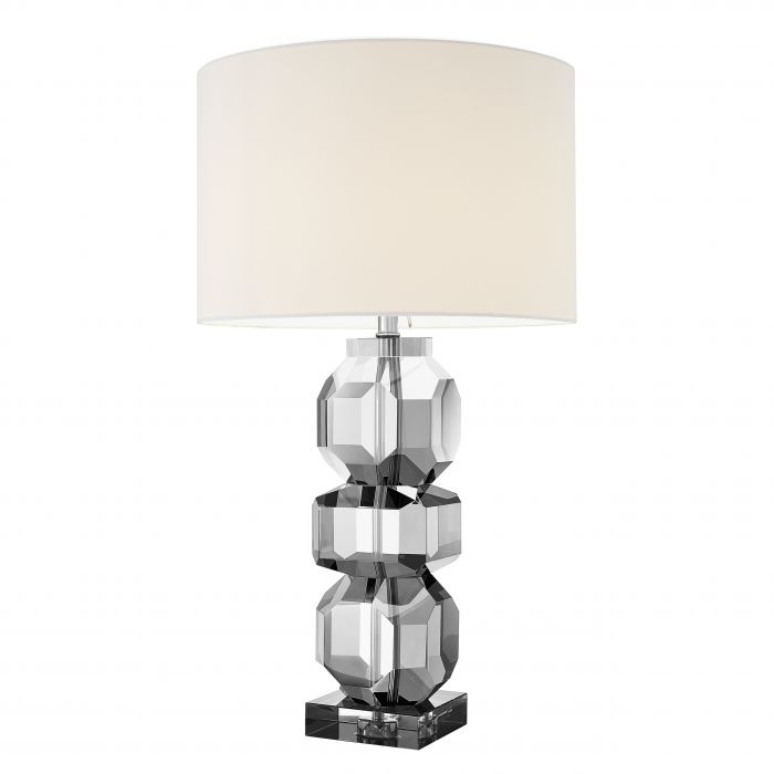 Table Lamp Mornington Smoke Crystal Including Shade