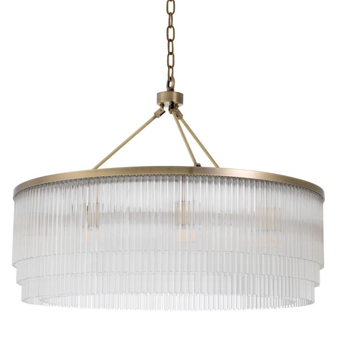 Chandelier Hector Large Light Brushed Brass Finish