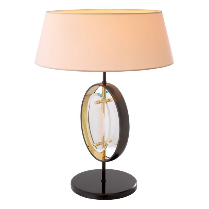 Table Lamp Vincente Gunmetal Finish Gold Finish