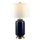 Amaia Glass Table Lamp - Navy