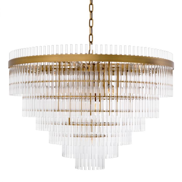 Chandelier East Single Antique Brass Finish