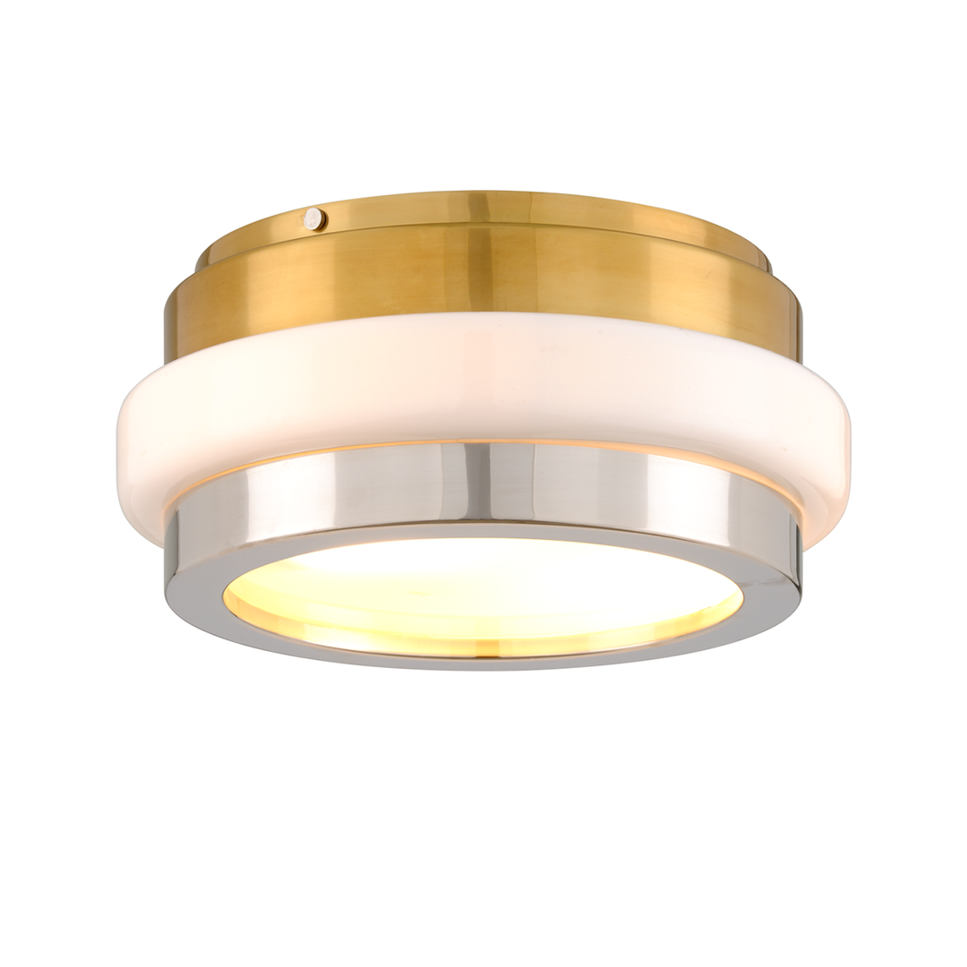 Beckenham Flush Mount - Vintage Polished Brass And Nickel