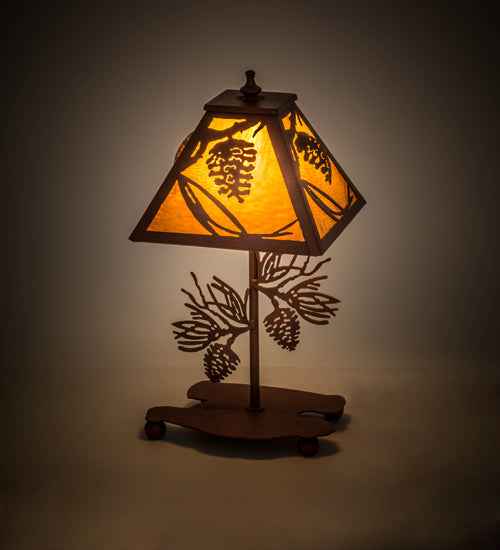 15"H Whispering Pines Accent Lamp