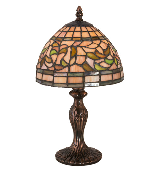 13.5"H Tiffany Turning Leaf Mini Lamp