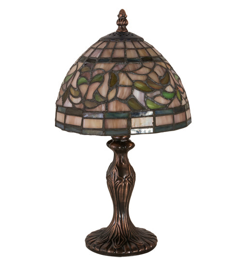 13.5"H Tiffany Turning Leaf Mini Lamp