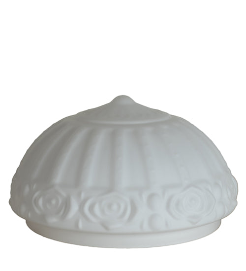 14" Wide White Puffy Rose Shade